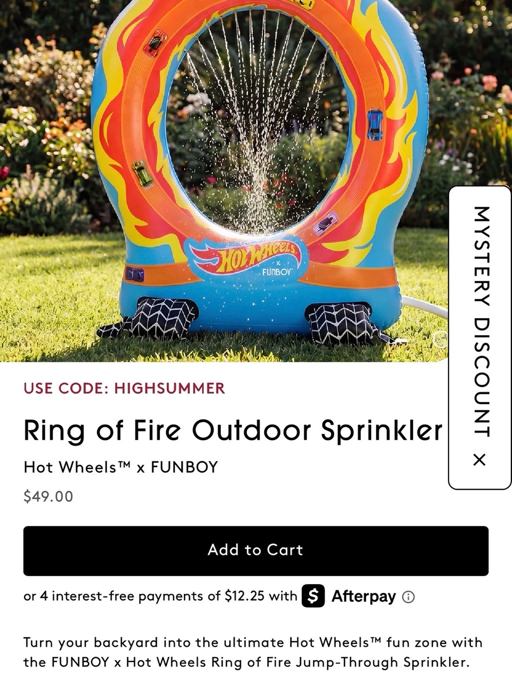 Kids Inflatable Blue & Orange Flame Splash Ring - Funboy - Picture 3 of 4